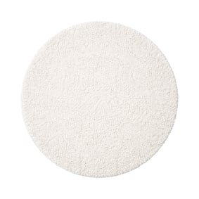 Rond fluffy vloerkleed - Bobby Wit - sfeer