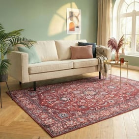 Vintage vloerkleed - Imagine Medaillon Rood