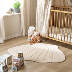 Wasbaar kindervloerkleed - Coco Schelp Beige