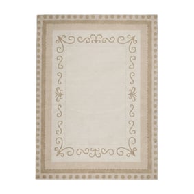 Katoenen vloerkleed - Nola Border Creme - product