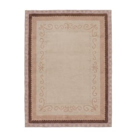 Katoenen vloerkleed - Nola Border Beige - product