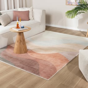 Modern vloerkleed - Field Terra Rood