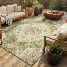 Vintage buitenkleed - Santo Mandala Groen