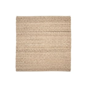 Vierkant wollen vloerkleed - Feline Taupe/Gemeleerd - product