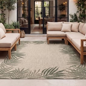 Buiten vloerkleed - Tiga Edge Groen 