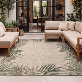 Buiten vloerkleed - Tiga Edge Groen