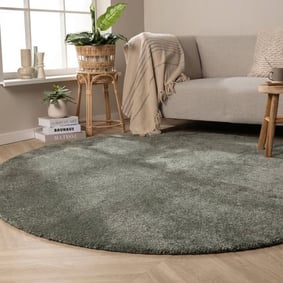 Rond wasbaar vloerkleed - Clean Groen