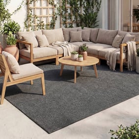 Buitenkleed - Malta Arrow Zwart