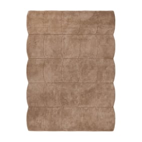 Organisch vloerkleed - Chester Blocks Bruin - sfeer