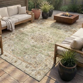 Vintage buitenkleed - Santo Medaillon Groen