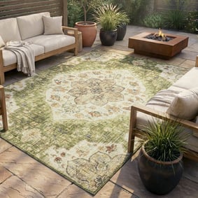 Vintage buitenkleed - Santo Mandala Groen