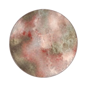 Rond design vloerkleed - Lunara Rood - sfeer