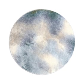 Rond design vloerkleed - Lunara Grijs - sfeer