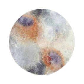 Rond design vloerkleed - Lunara Paars - product