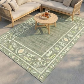 Buitenvloerkleed - Maui Border Groen