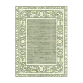 Buitenvloerkleed - Maui Border Groen - sfeer