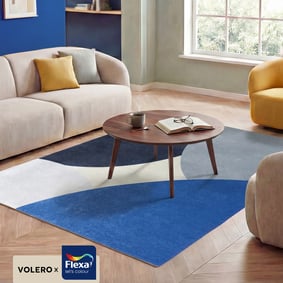 Geometrisch vloerkleed - Swing Circles Blauw