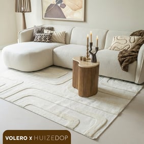 Wollen vloerkleed - Judith Lines Creme