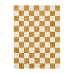 Checkerboard vloerkleed - Blox Okergeel - product