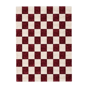 Checkerboard vloerkleed - Blox Rood - sfeer