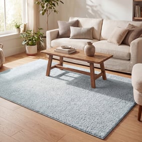 Hoogpolig vloerkleed - Lofty Lichtblauw