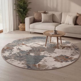 Rond wasbaar vloerkleed - Misha Flow Multicolor
