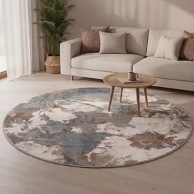 Rond wasbaar vloerkleed - Misha Flow Multicolor