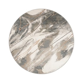 Rond wasbaar vloerkleed - Misha Lines Creme/Grijs - sfeer