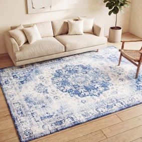 Vintage vloerkleed - Lago Blauw