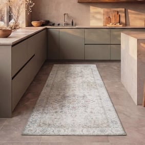 Wasbare loper - Domingo Mandala Wit