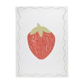 Wasbaar kindervloerkleed - Mick Aarbei Rood - product