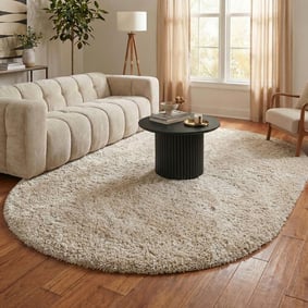 Ovaal Shaggy vloerkleed - Blaze Beige