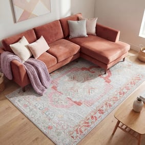 Vintage vloerkleed - Matteo Medaillon Terra/Beige