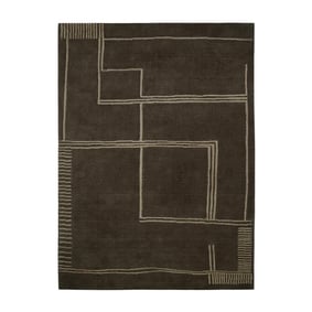 Wollen vloerkleed - Harvey Lines Bruin - product