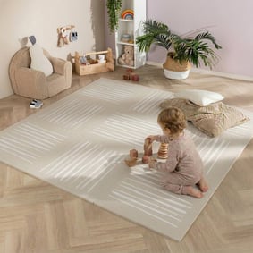 Foam puzzelmat - Alfie XL Stripes Grijs/Beige 
