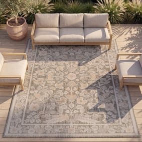 Binnen- & buitenvloerkleed - Bloom Oriental Taupe
