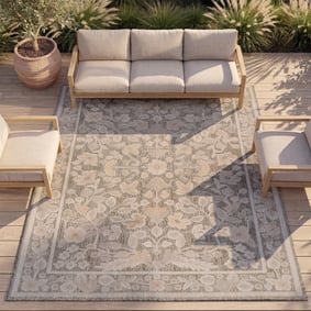 Binnen- & buitenvloerkleed - Bloom Oriental Taupe