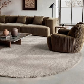 Rond wollen vloerkleed - Leone Wit