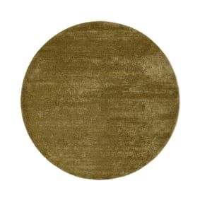 Rond wollen vloerkleed - Leone Olijfgroen - product