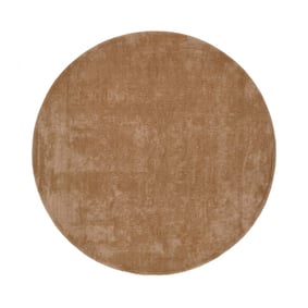 Rond wollen vloerkleed - Leone Bruin - product