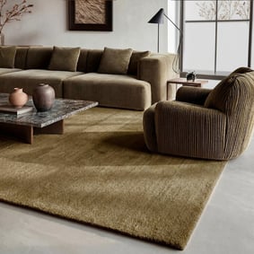 Wollen vloerkleed - Leone Olijfgroen