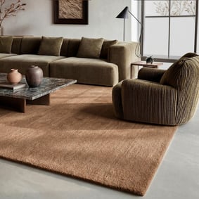 Wollen vloerkleed - Leone Bruin