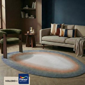 Organisch vloerkleed - Mellow Blauw/Terra