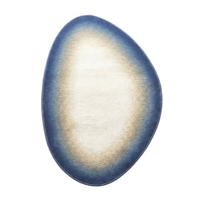 Organisch vloerkleed - Mellow Blauw/Geel - product