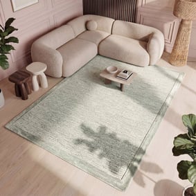 Laagpolig vloerkleed - Elena Border Groen