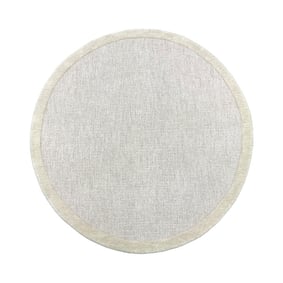 Rond vloerkleed laagpolig - Elena Border Taupe - product
