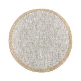 Rond vloerkleed laagpolig - Elena Border Bruin - product