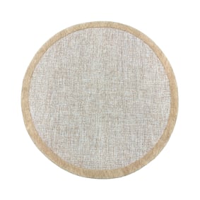 Rond vloerkleed laagpolig - Elena Border Bruin - sfeer