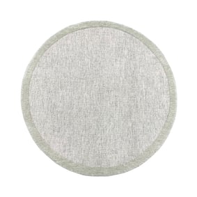 Rond vloerkleed laagpolig - Elena Border Groen - product