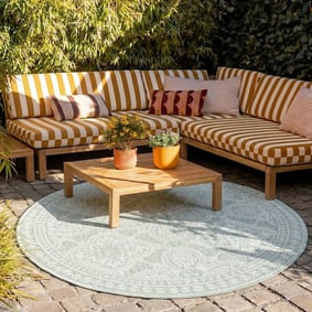 Rond Buitenkleed - Summer Oriental Mint